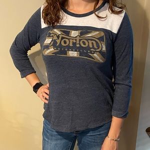 Lucky brand Norton Motorcycle shirt size Medium